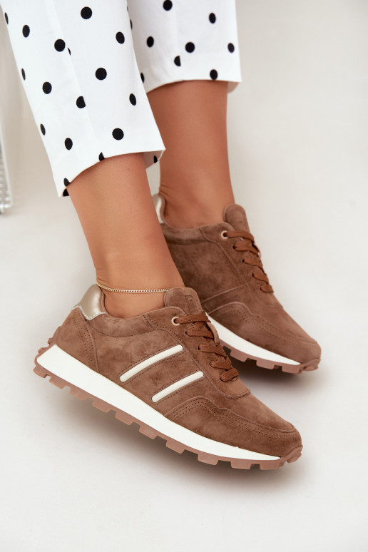  modeļa apavi Z Naturalnego Zamszu D&A LR62-7101 Camel