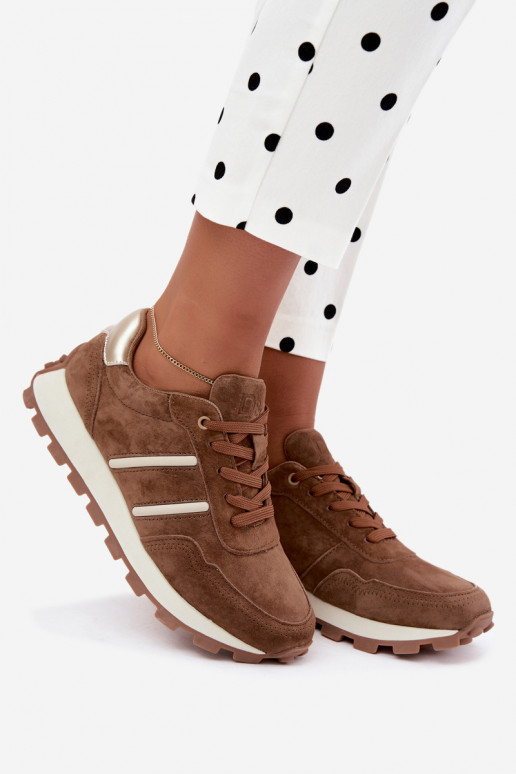  modeļa apavi Z Naturalnego Zamszu D&A LR62-7101 Camel