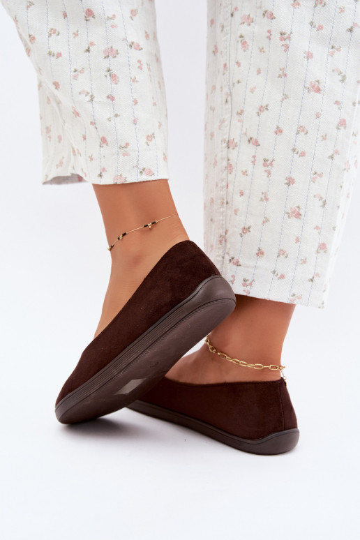Balerīnas  Barefoot Czekoladowe Hollin