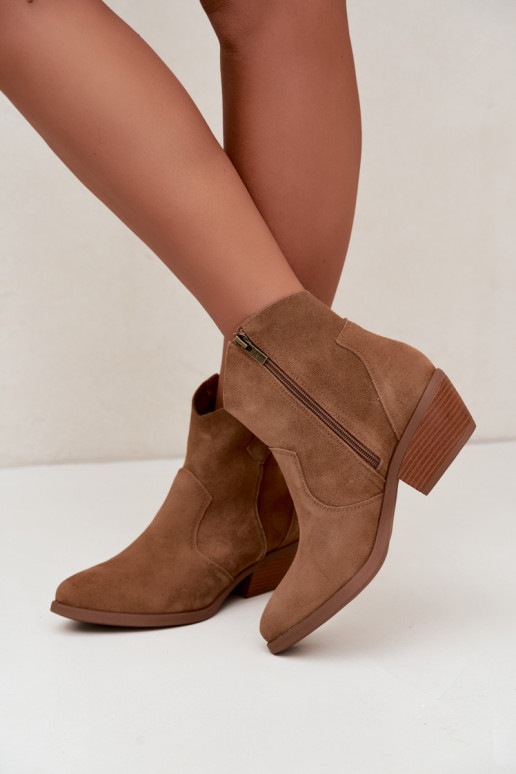 kovboju stila puszābaki  ar papēdi Big Star TT274953 Camel