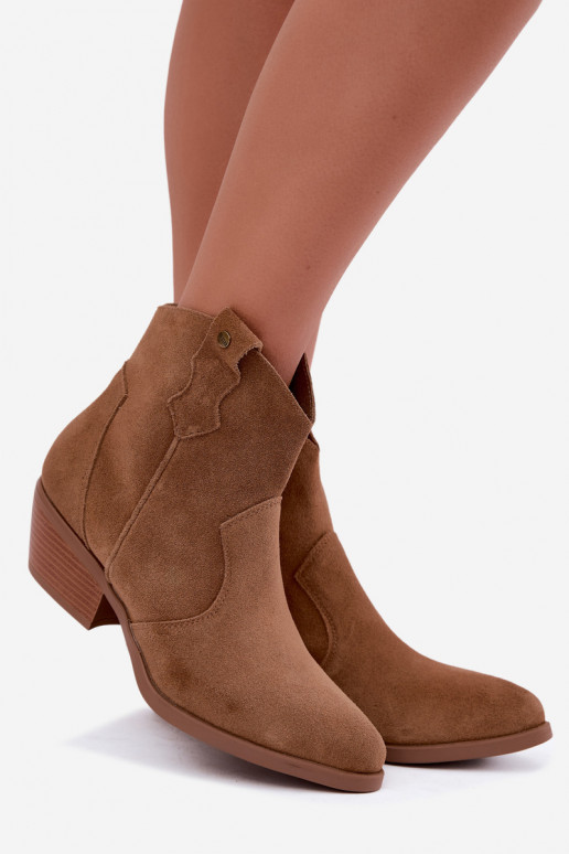 kovboju stila puszābaki  ar papēdi Big Star TT274953 Camel
