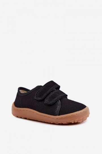 Čības Bērnu apavi Barefoot Froddo Canvas G1700440-19 Melns