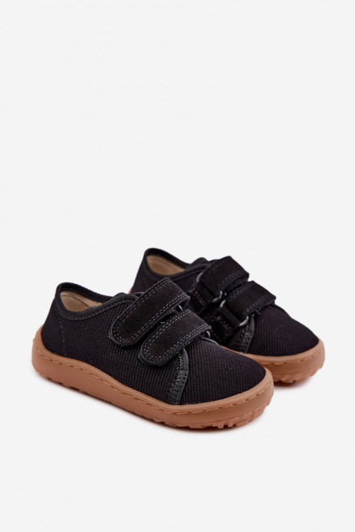 Čības Bērnu apavi Barefoot Froddo Canvas G1700440-19 Melns
