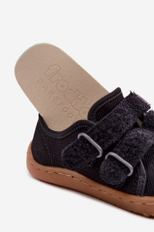 Čības Bērnu apavi Barefoot Froddo Canvas G1700440-19 Melns