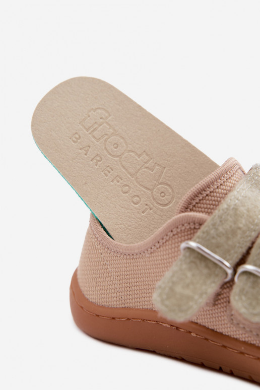 Čības Bērnu apavi Barefoot Froddo Canvas G1700440-22 smilšu krāsas