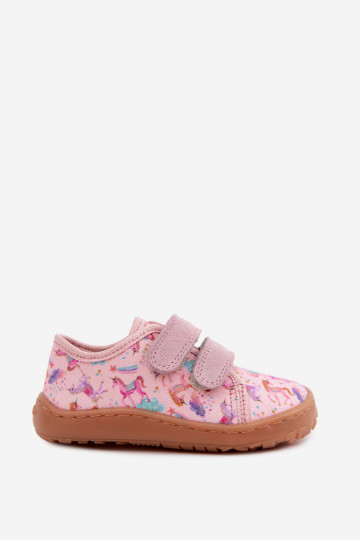 Čības Bērnu apavi Barefoot  Froddo Canvas G1700440-26 Rozā krāsas 2