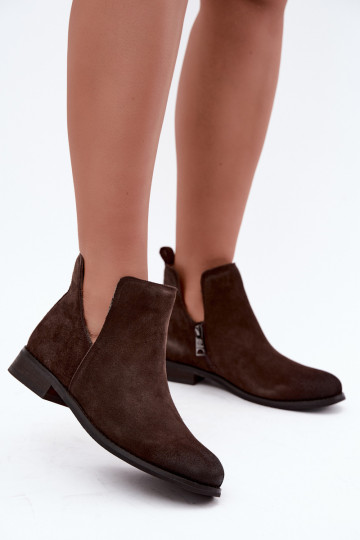   Zamšādas kurpes Vinceza 133142 Czekoladowe 2