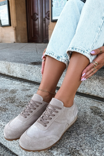  modeļa apavi Barefoot Z Naturalnego Zamszu Zazoo N1422 smilšu krāsas 2