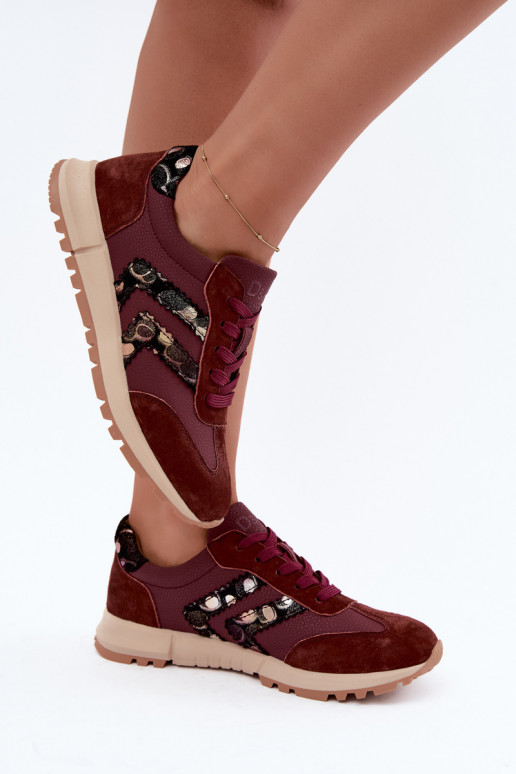   zamšādas  modeļa apavi  D&A GR62-6015 bordo krāsas