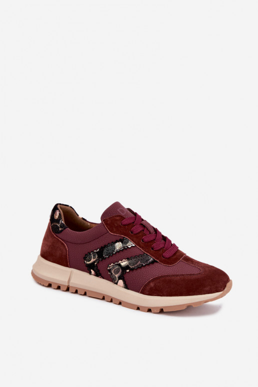   zamšādas  modeļa apavi  D&A GR62-6015 bordo krāsas