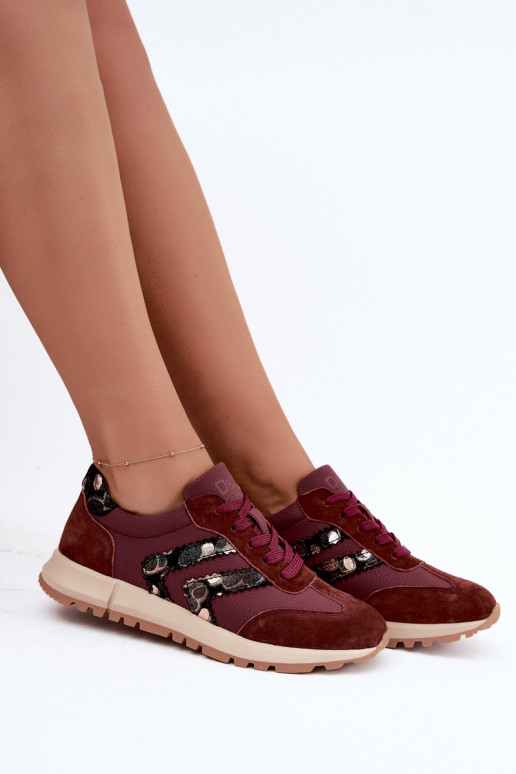   zamšādas  modeļa apavi  D&A GR62-6015 bordo krāsas
