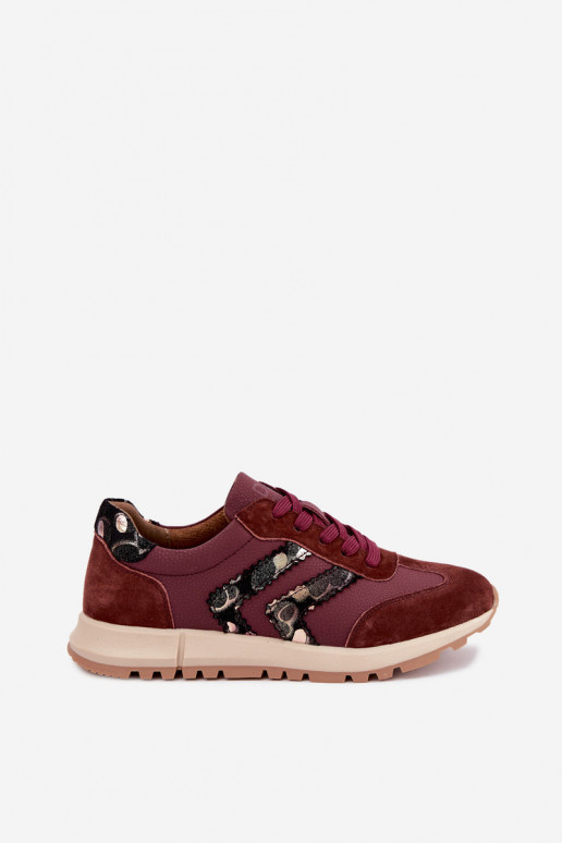   zamšādas  modeļa apavi  D&A GR62-6015 bordo krāsas