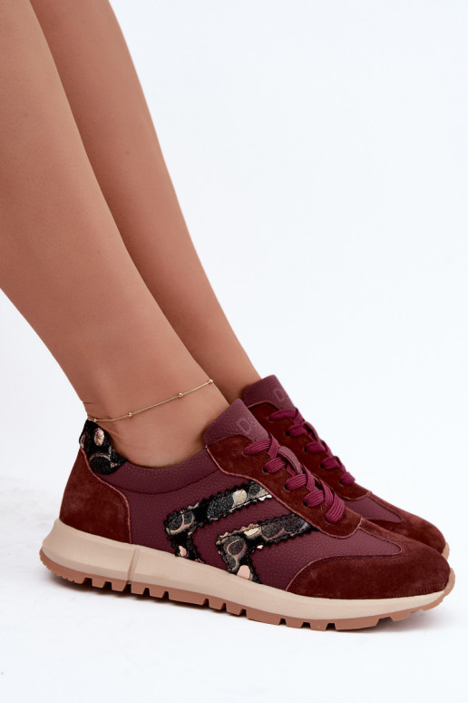   zamšādas  modeļa apavi  D&A GR62-6015 bordo krāsas