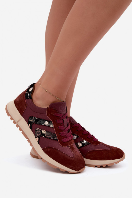   zamšādas  modeļa apavi  D&A GR62-6015 bordo krāsas