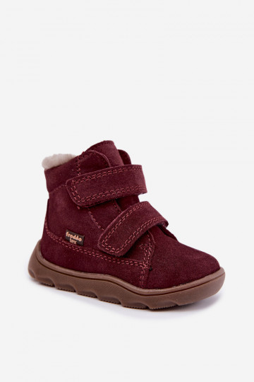   zamšādas sniega apavi Barefoot Bērnu apavi Froddo G2110151-4 bordo krāsas