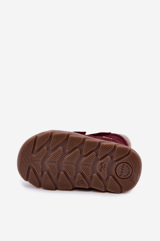   zamšādas sniega apavi Barefoot Bērnu apavi Froddo G2110151-4 bordo krāsas