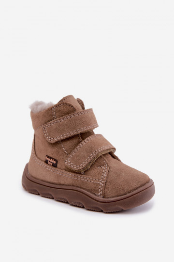   zamšādas sniega apavi Barefoot Bērnu apavi Froddo G2110151-8 smilšu krāsas