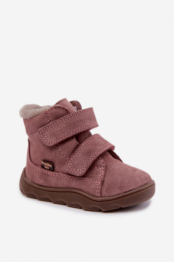   zamšādas sniega apavi Barefoot Bērnu apavi Froddo G2110151-5 Rozā krāsas