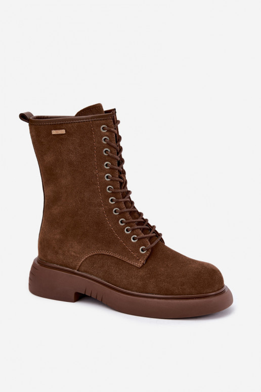 siltināti zābaki no ādas zamšādasj Big Star UU274611 Camel