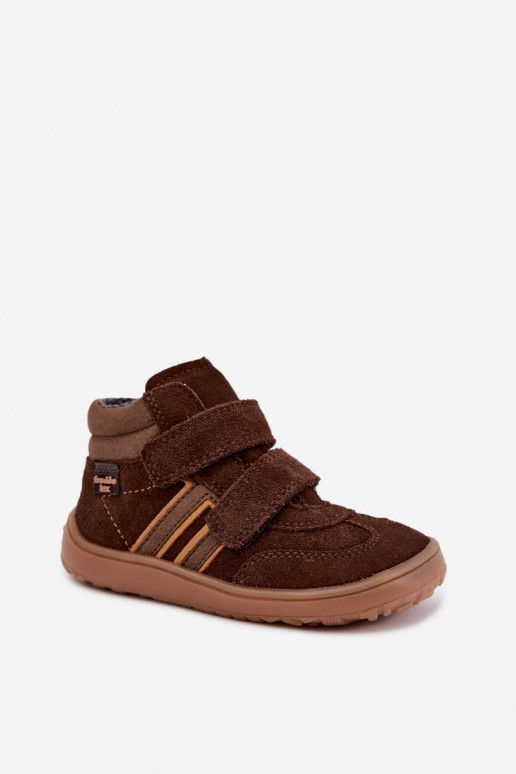   zamšādas  Barefoot Bērnu apavi FRODDO G3110285-3 brūnas krāsas