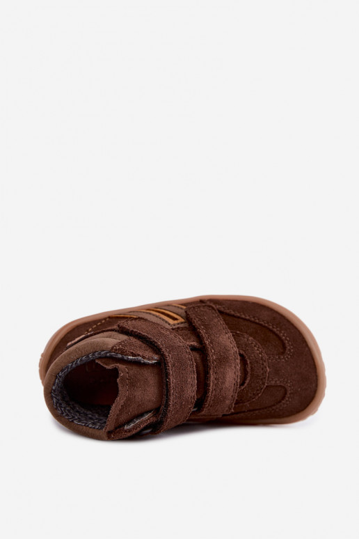   zamšādas  Barefoot Bērnu apavi FRODDO G3110285-3 brūnas krāsas