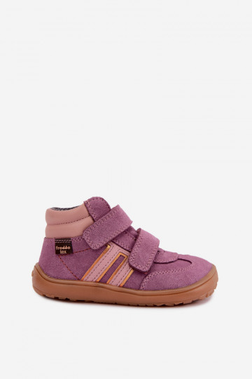   zamšādas  Barefoot Bērnu apavi FRODDO G3110285-12 Violeta krāsa 2