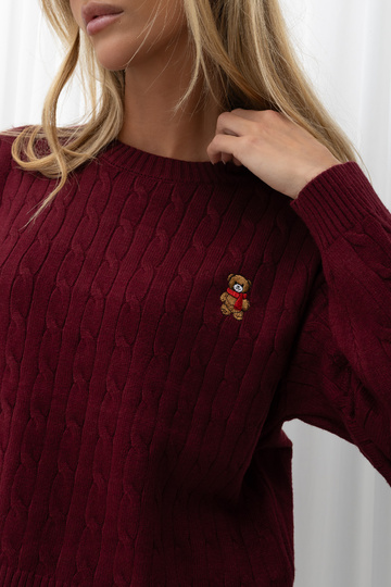 Bordo krāsas džemperis 2