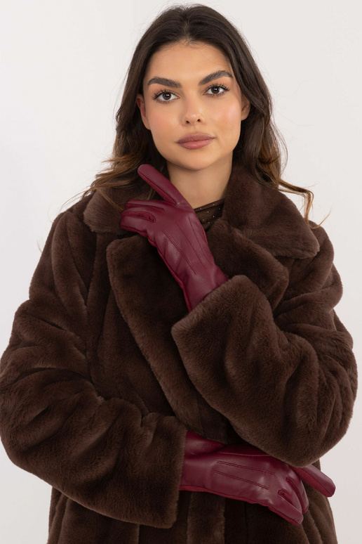 Cimdi ar mākslīgo ādu Wool Fashion Italia