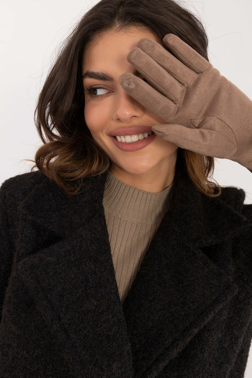 Cimdi ar mākslīgo ādu Wool Fashion Italia