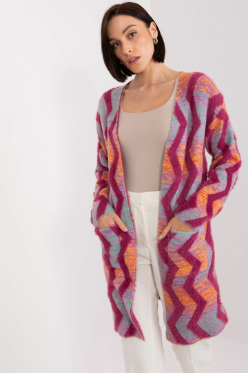 Kardigans ar ģeometrisku rakstu Wool Fashion Italia