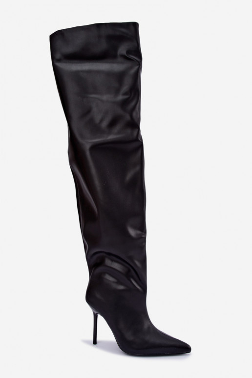 sieviešu garie zābaki ar papēdi  Melns Aderelle