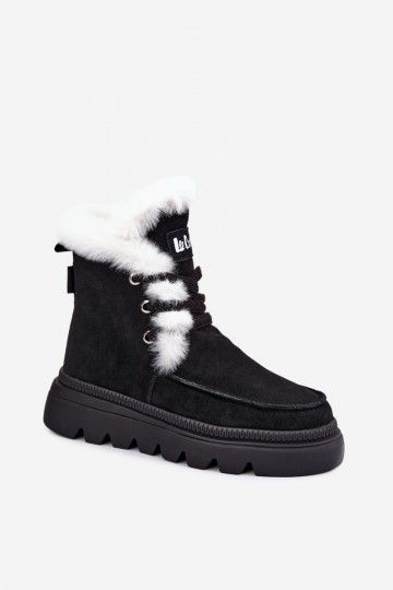 sniega apavi  Z Naturalnego Zamszu Lee Cooper LCJ-25-01-3737 Melns