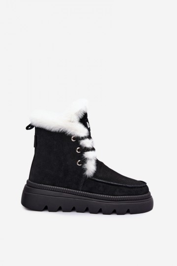 sniega apavi  Z Naturalnego Zamszu Lee Cooper LCJ-25-01-3737 Melns 2