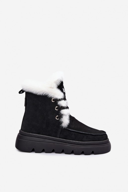 sniega apavi  Z Naturalnego Zamszu Lee Cooper LCJ-25-01-3737 Melns