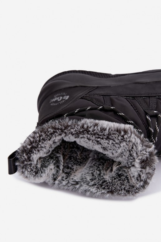  sniega apavi ar stilīgām detaļām Lee Cooper LCJ-24-03-3063 Melns