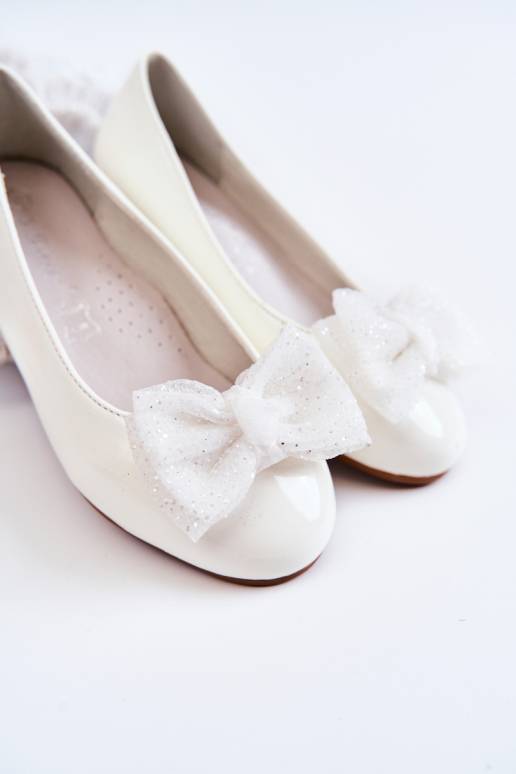 Bērnu apavi laque ar bantītēm baltas...