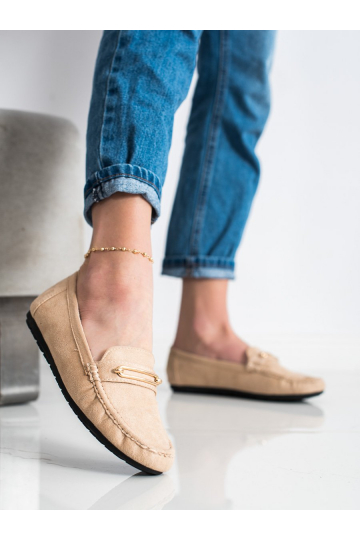 Ērtas smilšu krāsas mokasīni