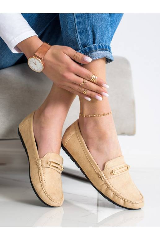 Ērtas smilšu krāsas mokasīni