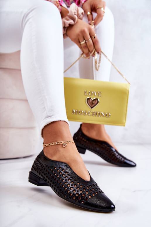 Eleganta stila Laque apavi melnas...