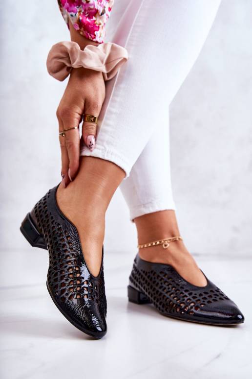 Eleganta stila Laque apavi melnas...