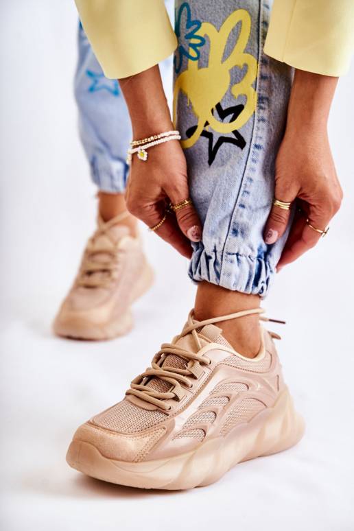 Stilīgas sporta apavi Sneakers modeļa apavi smilšu krāsas Sollero