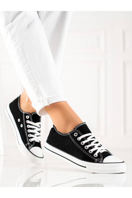 Klasiska modeļa melnas krāsas brīvā laika apavi