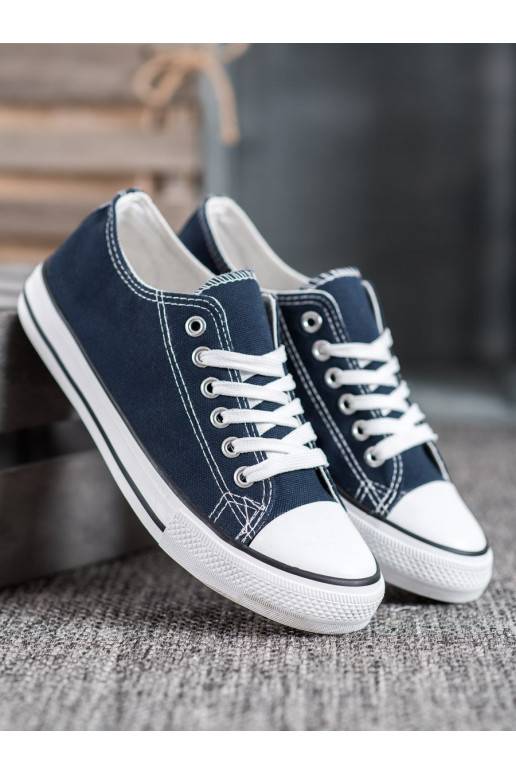 Klasiska modeļa CIEMNOZilas krāsas brīvā laika apavi 