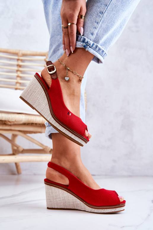 Ērtas basenes ar sprādzītēm sarkanas...