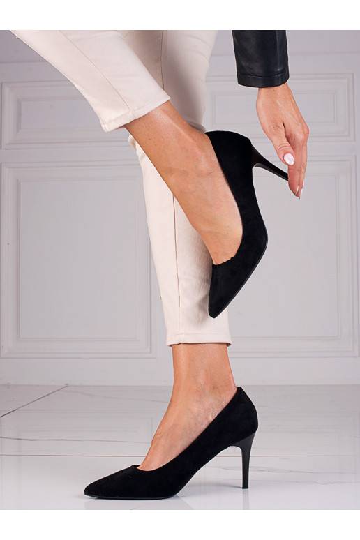 zamšādas Melnas krāsas szpilki Shelovet