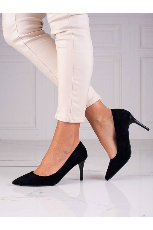 zamšādas Melnas krāsas szpilki Shelovet