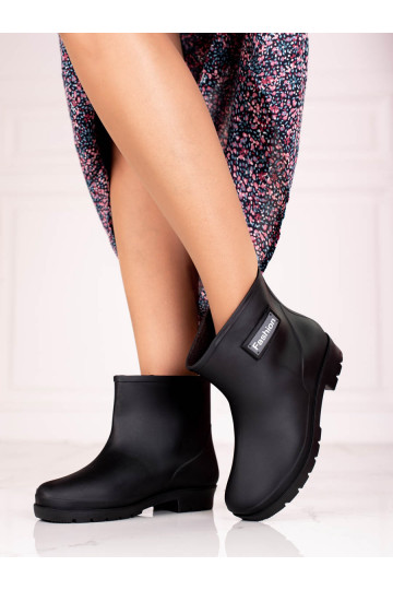 Niskie Melnas krāsas kalosze damskie Shelovet 2