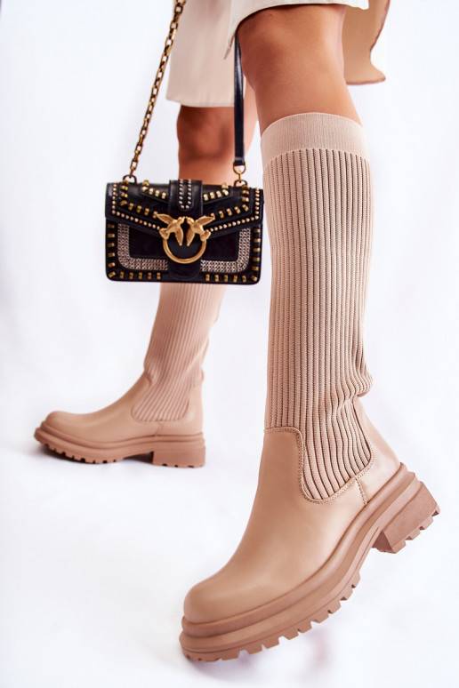 Svītraini apavi garie zābaki ar... Svītraini apavi garie zābaki ar...