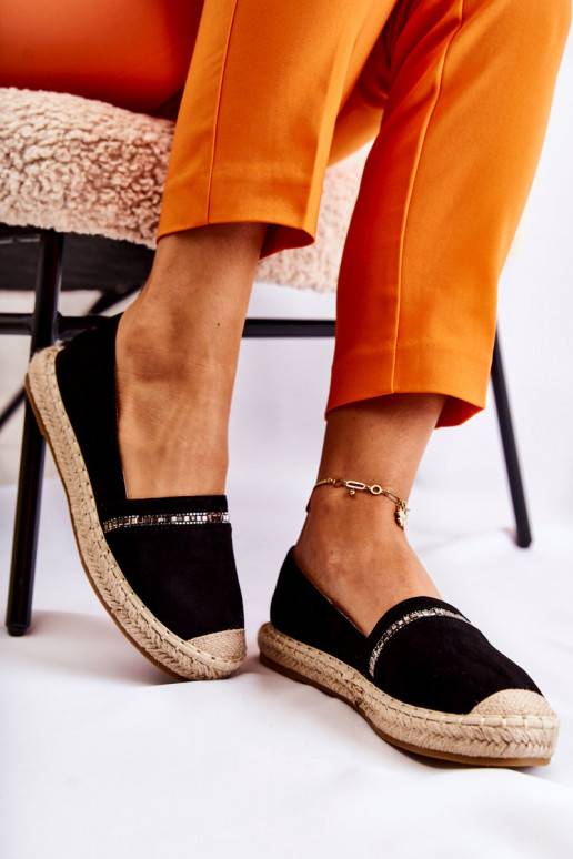 Klasiska modeļa espadrilles melnas krāsas Cersei
