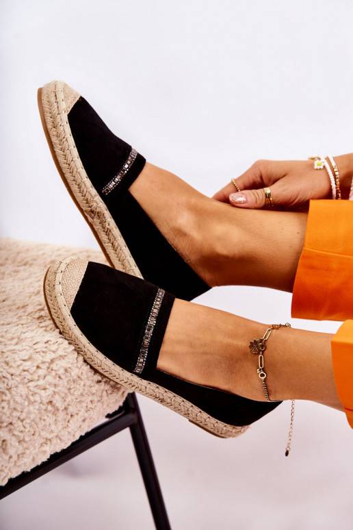 Klasiska modeļa espadrilles melnas krāsas Cersei